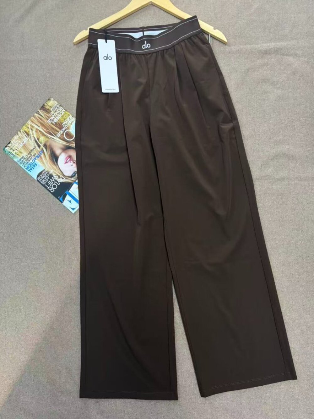 🪄Alo Yoga Suit Up Trouser Coffee Brown Regular 30-inch Inner Seam Length